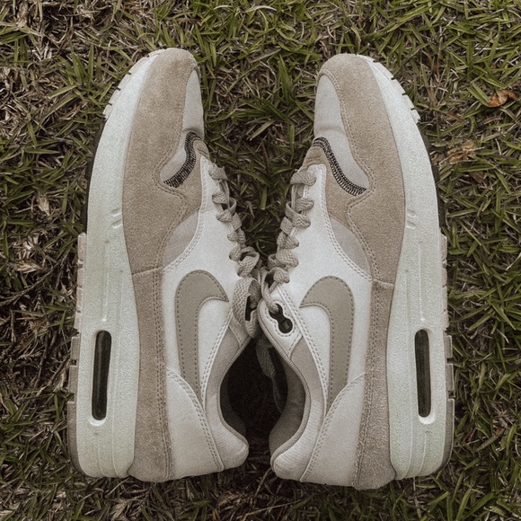 Nike Air Max 1 Wolf Grey White Men’s Size 8 - Picture 1 of 3